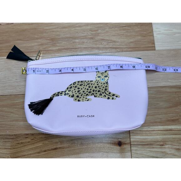 Ruby + Cash: Pink Leopard Tassel Makeup Bag - Picture 5 of 8